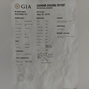 1.01 Carat Solitaire ring with platinum band